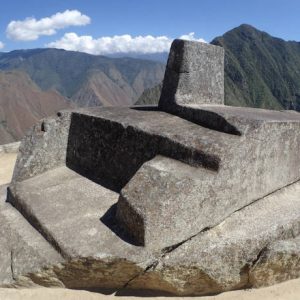 Intihuatana, or ritual stone associated with the Inca calendar